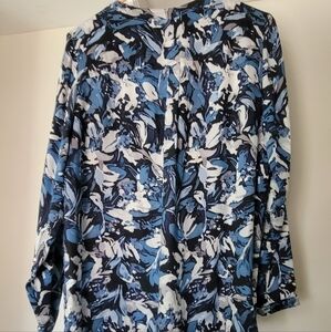 Christopher Banks Long Sleeve Blouse shades of Blue